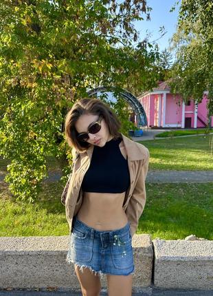 Бежевый винтажный жакет пиджак old money