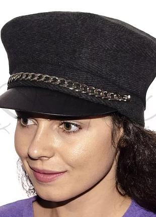 Кепка с козырьком женская осенняя sofi jkh20513 черный