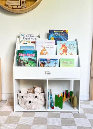 Детская библиотека стеллаж для книг с полками для хранения игрушек