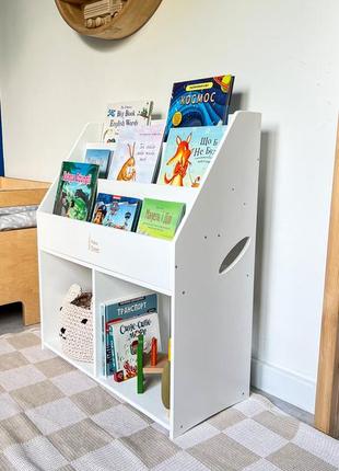 Детская библиотека стеллаж для книг с полками для хранения игрушек