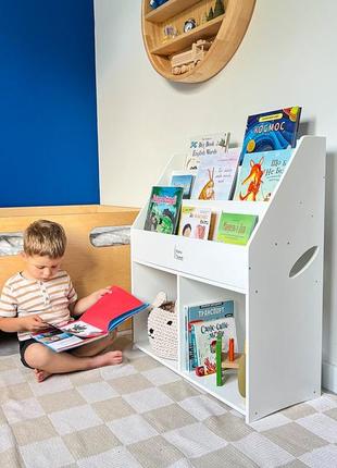 Детская библиотека стеллаж для книг с полками для хранения игрушек