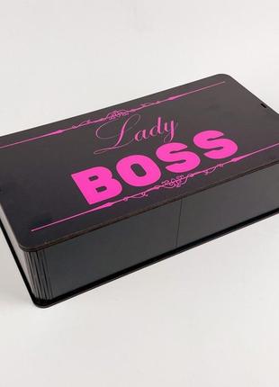 Прямокутна коробка "lady boss" для самостійного наповнення2 фото