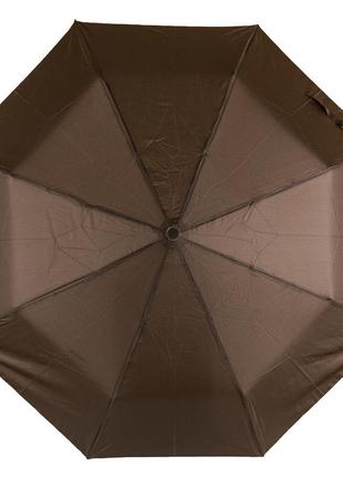 Напівавтоматична жіноча парасолька sl коричнева, зент жіноча напівавтомат, 8 спиць1 фото
