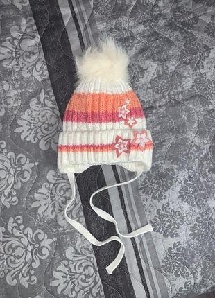 Шапка зимняя теплая шерсть флис