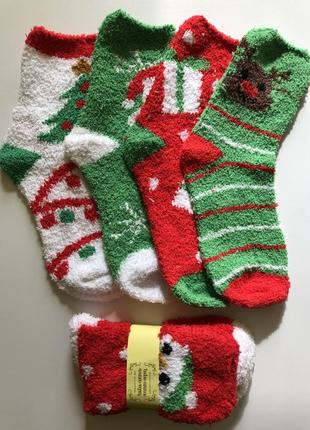 Комплект 5 пар шкарпеток новорічні шкарпетки різдвяні женские носки 1741 фото