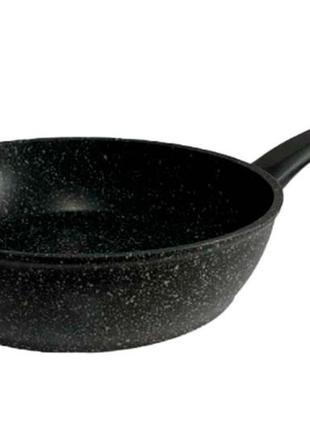 Сковорода антипригарна biol — 260 мм black stone глибока (26078р)