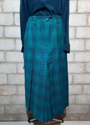 Шотландка вінтаж спідниця-штани-кюлоти-спідниця  вовна преміум бренд