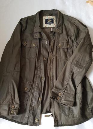 Качественная курточка, цвет хаки из коттона с пропиткой