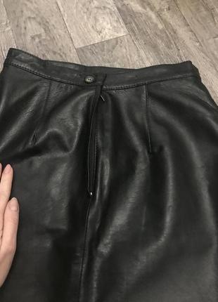 Кожаная  юбка,размер s