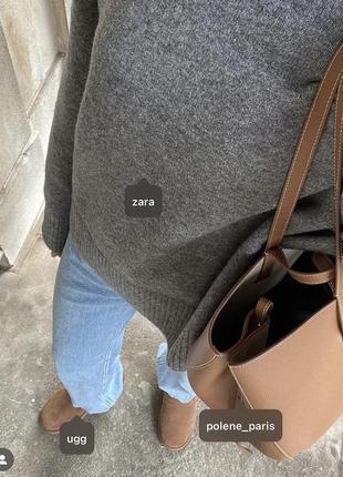 Серый свитер zara