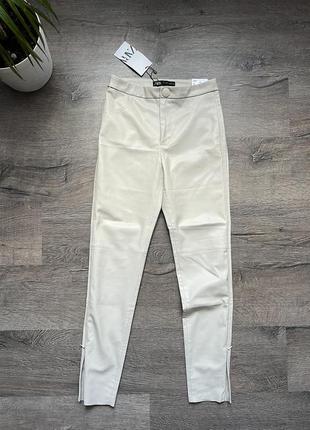 Кожаные брюки zara
