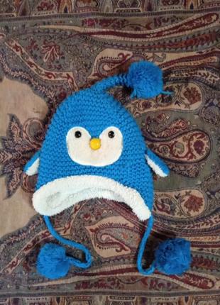 Шапка теплый пингвин