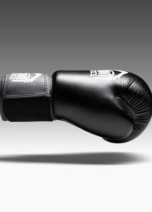 Боксерські рукавиці phantom ultra black 12 унцій (капа в подарунок)5 фото