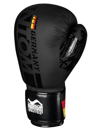 Боксерські рукавиці phantom germany black 16 унцій (капа в подарунок)