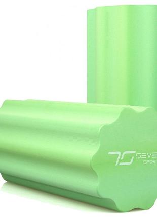 Масажний ролик 7sports профільований yoga roller eva ro3-45 зелений (45*15см.)1 фото
