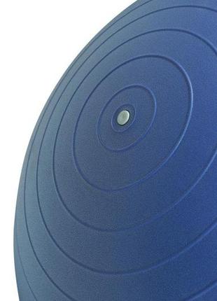 М'яч для фітнесу (фітбол) напівмасажний powerplay 4003 ø65 cm gymball  синій + помпа