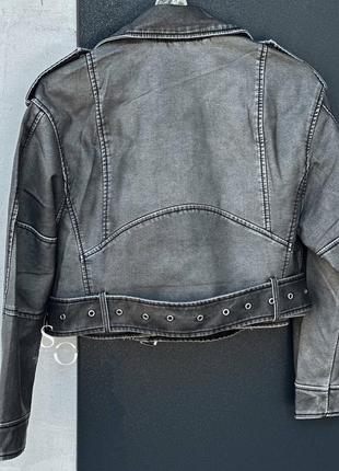Хит продажа 🍂 осенняя куртка косуха vintage s ⚜️ укороченная косуха в стиле бренда тренд 20236 фото