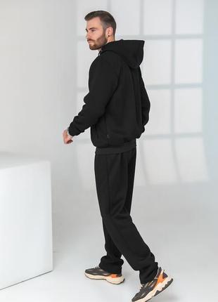Теплий подовженний трикотажний чоловічий спортивний костюм tailer з капюшоном (509/6)7 фото
