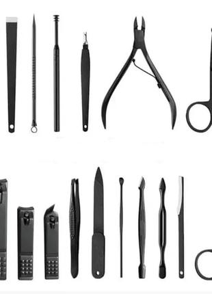 Манікюрний набір 18 предметів у футлярі професійні інструменти для манікюру та педикюру5 фото