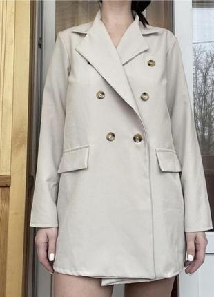Новый пиджак длинный классический классика с биркой платье двухбортный двубортный4 фото