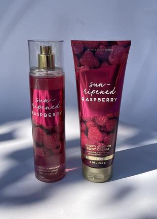 Набор для тела sun ripened raspberry от bath &amp; body works2 фото