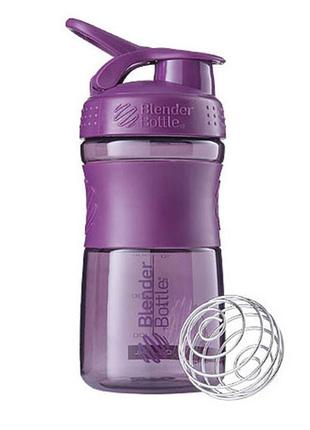 Шейкер спортивний (пляшка) blenderbottle sportmixer 20oz/590ml plum (original)5 фото