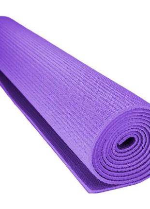 Килимок для йоги та фітнесу power system ps-4014 pvc fitness-yoga mat purple (173x61x0.6)2 фото