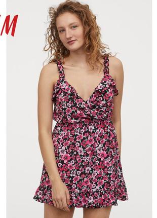 Платье в цветочек h&m