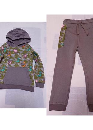 Костюм свинка пеппа хаки худи штаны милитари