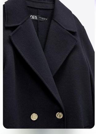 Шерстяное новое пальто зара без подкладки3 фото