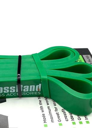 Еспандер-петля (гумка для фітнесу і кроссфіту) powerplay 4115 power band зелена (16-32kg)5 фото