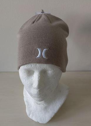 Шапка деми унисекс, двойная hurley icon staples beanie, hicm0006