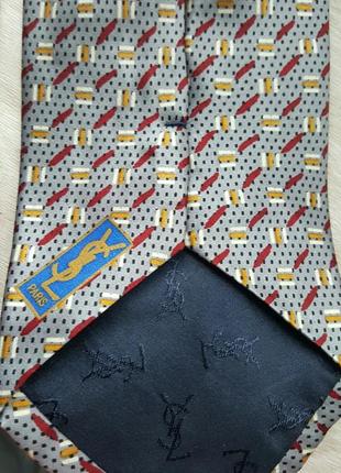 Стильный шелковый галстук ysl4 фото