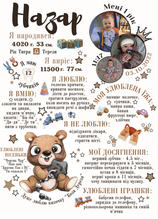 Детские метрики и семейные постеры