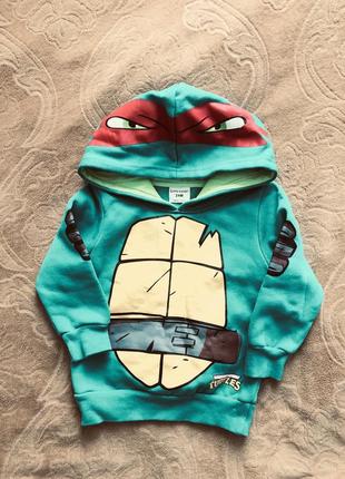Кофта свитер свитшот детский 2 р черепашка ниндзя2 фото