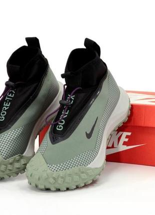 Мужские кроссовки nike acg mountain fly gore-tex black haki 41-42-43-44