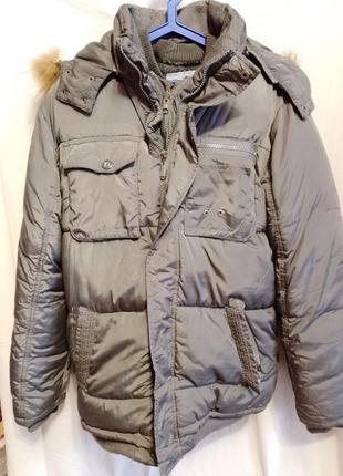 Куртка мужская молодежная domila б/у зимняя размер 44-46 цвет графит (ньанс)1 фото
