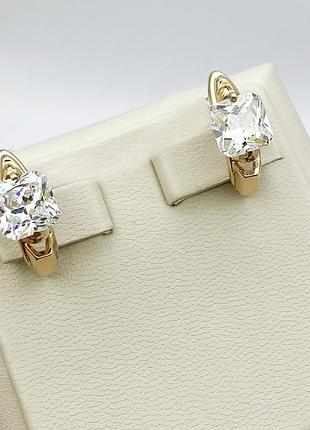Сережки золотые с кубическим цирконием 5,81 г