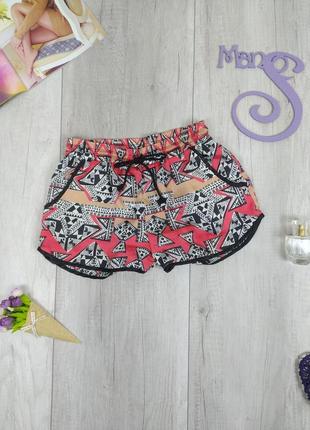 Жіночі шорти topshop різнокольорові з абстрактним принтом розмір 36 (s)