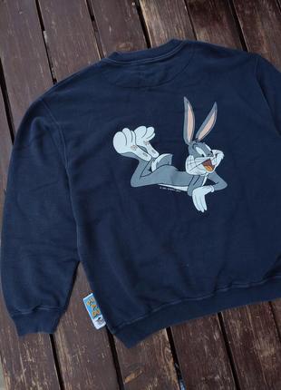 Винтажный оверсайз свитшот warner bros 1996 года с bugs bunny из мультфильма looney tunes багз банни кролик мультик8 фото