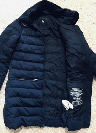 Пальто пуховик , куртка пуховая zara down jacket оригинал размер s,м