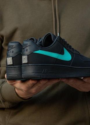 Кожаные кроссовки nike air force x tiffany.3 фото