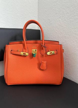 Женская сумка эрмес оранжевая hermes orange6 фото