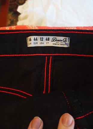 Стильна джинсова спідниця з контрастними швами та блискавкою спереду denim co5 фото
