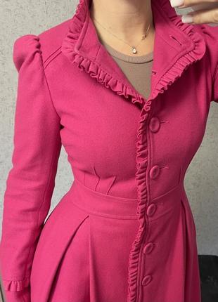 Пальто розовое в ретро стиле 50-х3 фото