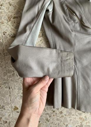 Пиджак кожа италия серый эксклюзив3 фото