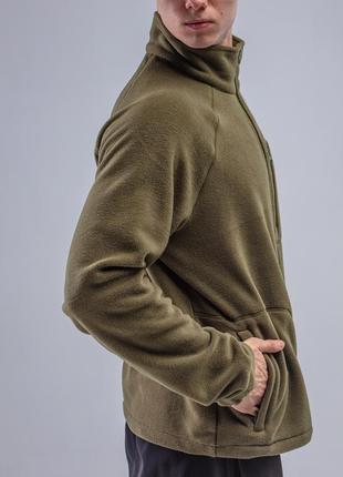 Мужская теплая флисовая кофта хаки columbia3 фото