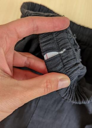Штаны хлопок черные брюки на резинке s m бохо8 фото