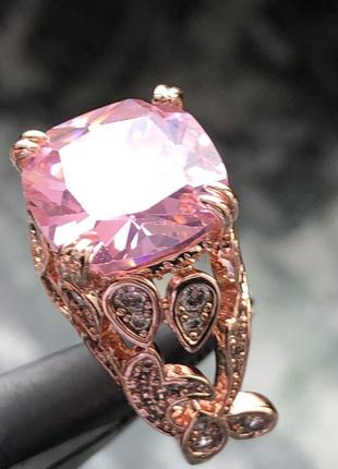 Кольцо покрыто золотом 18 карат розовое