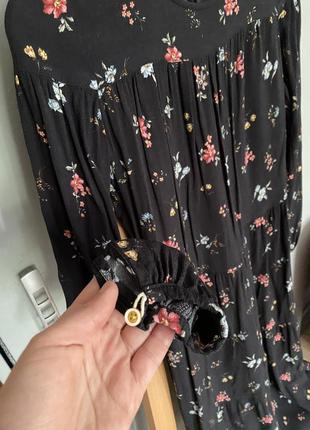 Сукня greenlabel kyiv чорна в дрібну квіточку4 фото